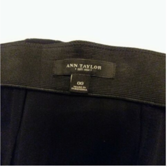 Ann Taylor Womens 00 Black Skirt Pencil Knee Military Anchor Buttons - Picture 5 of 6